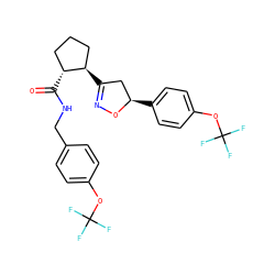O=C(NCc1ccc(OC(F)(F)F)cc1)[C@@H]1CCC[C@H]1C1=NO[C@H](c2ccc(OC(F)(F)F)cc2)C1 ZINC000045261160