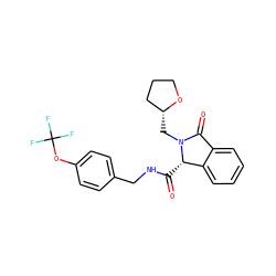 O=C(NCc1ccc(OC(F)(F)F)cc1)[C@H]1c2ccccc2C(=O)N1C[C@@H]1CCCO1 ZINC000095555088