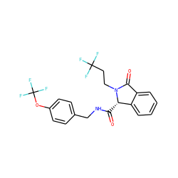 O=C(NCc1ccc(OC(F)(F)F)cc1)[C@H]1c2ccccc2C(=O)N1CCC(F)(F)F ZINC000095555741