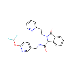 O=C(NCc1ccc(OC(F)F)nc1)[C@H]1c2ccccc2C(=O)N1CCc1ccccn1 ZINC000095552874