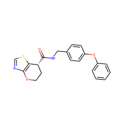 O=C(NCc1ccc(Oc2ccccc2)cc1)[C@@H]1CCOc2ncsc21 ZINC000220878903