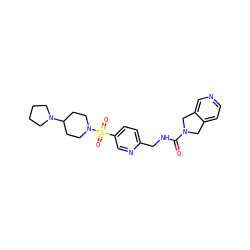 O=C(NCc1ccc(S(=O)(=O)N2CCC(N3CCCC3)CC2)cn1)N1Cc2ccncc2C1 ZINC000224960542