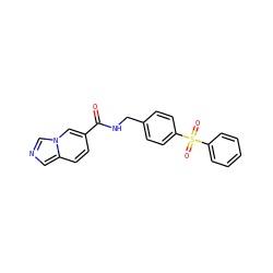 O=C(NCc1ccc(S(=O)(=O)c2ccccc2)cc1)c1ccc2cncn2c1 ZINC000096282790