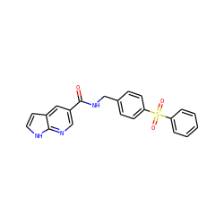 O=C(NCc1ccc(S(=O)(=O)c2ccccc2)cc1)c1cnc2[nH]ccc2c1 ZINC000145225519