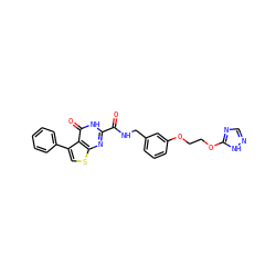 O=C(NCc1cccc(OCCOc2ncn[nH]2)c1)c1nc2scc(-c3ccccc3)c2c(=O)[nH]1 ZINC000034996761