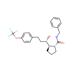 O=C(NCc1ccccc1)[C@@H]1CCC[C@H]1[C@@H](O)CCc1ccc(OC(F)(F)F)cc1 ZINC000028571621