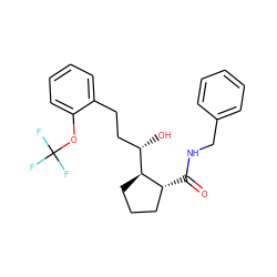 O=C(NCc1ccccc1)[C@@H]1CCC[C@H]1[C@@H](O)CCc1ccccc1OC(F)(F)F ZINC000028571635