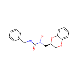 O=C(NCc1ccccc1)N(O)C[C@@H]1COc2ccccc2O1 ZINC000013740105