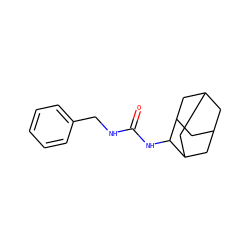O=C(NCc1ccccc1)NC1C2CC3CC(C2)CC1C3 ZINC000072114586