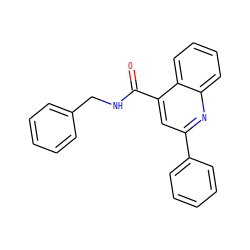 O=C(NCc1ccccc1)c1cc(-c2ccccc2)nc2ccccc12 ZINC000000020920