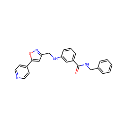O=C(NCc1ccccc1)c1cccc(NCc2cc(-c3ccncc3)on2)c1 ZINC000035907271