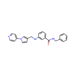 O=C(NCc1ccccc1)c1cccc(NCc2ccn(-c3ccncc3)c2)c1 ZINC001772612248
