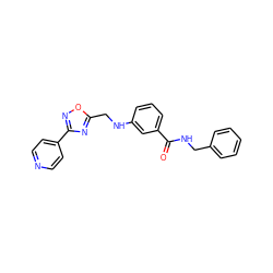 O=C(NCc1ccccc1)c1cccc(NCc2nc(-c3ccncc3)no2)c1 ZINC001772600225