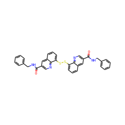 O=C(NCc1ccccc1)c1cnc2c(SSc3cccc4cc(C(=O)NCc5ccccc5)cnc34)cccc2c1 ZINC000221236794