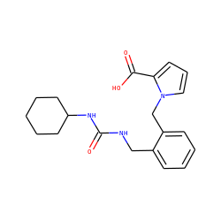 O=C(NCc1ccccc1Cn1cccc1C(=O)O)NC1CCCCC1 ZINC000095579142