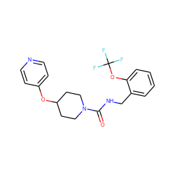 O=C(NCc1ccccc1OC(F)(F)F)N1CCC(Oc2ccncc2)CC1 ZINC000049051607