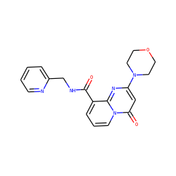 O=C(NCc1ccccn1)c1cccn2c(=O)cc(N3CCOCC3)nc12 ZINC000473132468