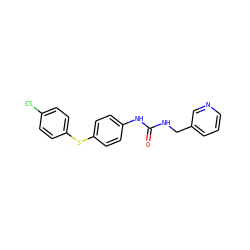 O=C(NCc1cccnc1)Nc1ccc(Sc2ccc(Cl)cc2)cc1 ZINC000057766416