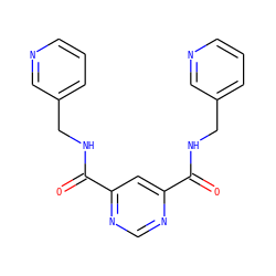 O=C(NCc1cccnc1)c1cc(C(=O)NCc2cccnc2)ncn1 ZINC000012504499