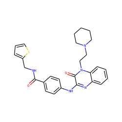 O=C(NCc1cccs1)c1ccc(Nc2nc3ccccc3n(CCN3CCCCC3)c2=O)cc1 ZINC000028526705