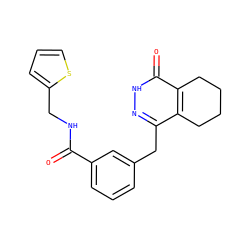 O=C(NCc1cccs1)c1cccc(Cc2n[nH]c(=O)c3c2CCCC3)c1 ZINC000168336119