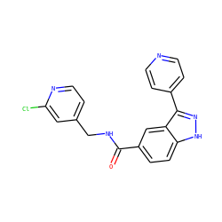 O=C(NCc1ccnc(Cl)c1)c1ccc2[nH]nc(-c3ccncc3)c2c1 ZINC000653851603