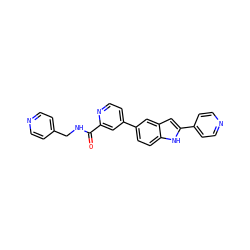 O=C(NCc1ccncc1)c1cc(-c2ccc3[nH]c(-c4ccncc4)cc3c2)ccn1 ZINC000115831878