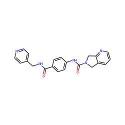 O=C(NCc1ccncc1)c1ccc(NC(=O)N2Cc3cccnc3C2)cc1 ZINC000166463363