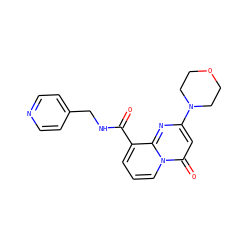 O=C(NCc1ccncc1)c1cccn2c(=O)cc(N3CCOCC3)nc12 ZINC000473130773