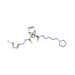 O=C(NCc1cnc(Br)s1)[C@@H]1[C@@H]2C=C[C@H]([C@H]1C(=O)NCCCCN1CCCC1)C21CC1 ZINC000168425839