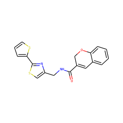 O=C(NCc1csc(-c2cccs2)n1)C1=Cc2ccccc2OC1 ZINC000001034831