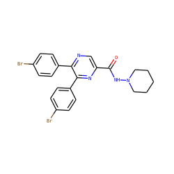O=C(NN1CCCCC1)c1cnc(-c2ccc(Br)cc2)c(-c2ccc(Br)cc2)n1 ZINC000028648864