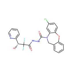 O=C(NNC(=O)C(F)(F)[C@H](O)c1ccccn1)N1Cc2ccccc2Oc2ccc(Cl)cc21 ZINC000001534908