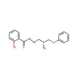 O=C(NNC[C@@H](O)COc1ccccc1)c1ccccc1O ZINC000006581470