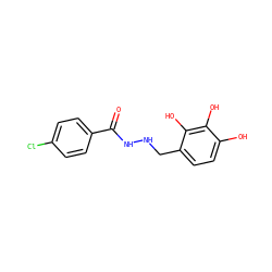 O=C(NNCc1ccc(O)c(O)c1O)c1ccc(Cl)cc1 ZINC001772636088