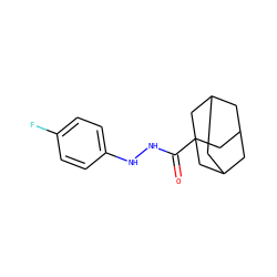 O=C(NNc1ccc(F)cc1)C12CC3CC(CC(C3)C1)C2 ZINC000005662979
