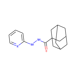 O=C(NNc1ccccn1)C12CC3CC(CC(C3)C1)C2 ZINC000040379030