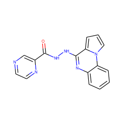 O=C(NNc1nc2ccccc2n2cccc12)c1cnccn1 ZINC000000008896