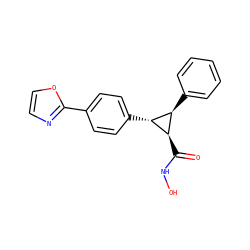 O=C(NO)[C@@H]1[C@H](c2ccccc2)[C@H]1c1ccc(-c2ncco2)cc1 ZINC000103251641