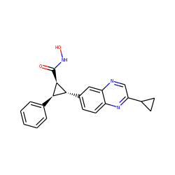 O=C(NO)[C@@H]1[C@H](c2ccccc2)[C@H]1c1ccc2nc(C3CC3)cnc2c1 ZINC000103251546