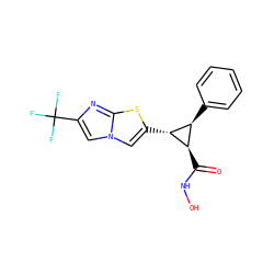 O=C(NO)[C@@H]1[C@H](c2ccccc2)[C@H]1c1cn2cc(C(F)(F)F)nc2s1 ZINC000103251587