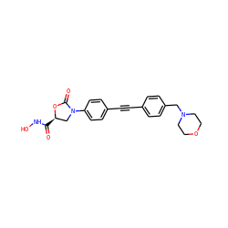 O=C(NO)[C@@H]1CN(c2ccc(C#Cc3ccc(CN4CCOCC4)cc3)cc2)C(=O)O1 ZINC000653825416