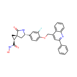 O=C(NO)[C@H]1C[C@@]12C[C@@H](c1ccc(OCc3cc(-c4ccccc4)nc4ccccc34)c(F)c1)NC2=O ZINC000040863705