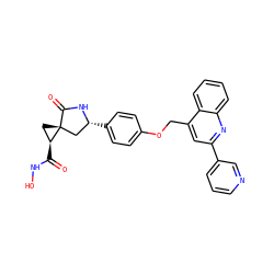 O=C(NO)[C@H]1C[C@@]12C[C@@H](c1ccc(OCc3cc(-c4cccnc4)nc4ccccc34)cc1)NC2=O ZINC000040860877
