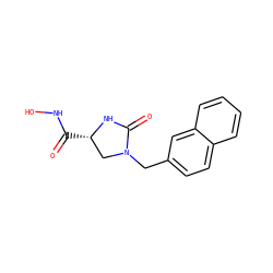 O=C(NO)[C@H]1CN(Cc2ccc3ccccc3c2)C(=O)N1 ZINC000028227745