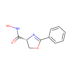 O=C(NO)[C@H]1COC(c2ccccc2)=N1 ZINC000026937911