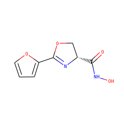 O=C(NO)[C@H]1COC(c2ccco2)=N1 ZINC000026937848