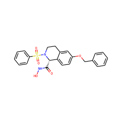 O=C(NO)[C@H]1c2ccc(OCc3ccccc3)cc2CCN1S(=O)(=O)c1ccccc1 ZINC000013588266