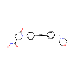 O=C(NO)c1ccc(=O)n(-c2ccc(C#Cc3ccc(CN4CCOCC4)cc3)cc2)c1 ZINC000653829394