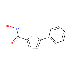 O=C(NO)c1ccc(-c2ccccc2)s1 ZINC000003818535